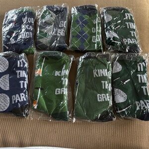 Amazon Men's Golf-Themed Socks - Green and Navy Set